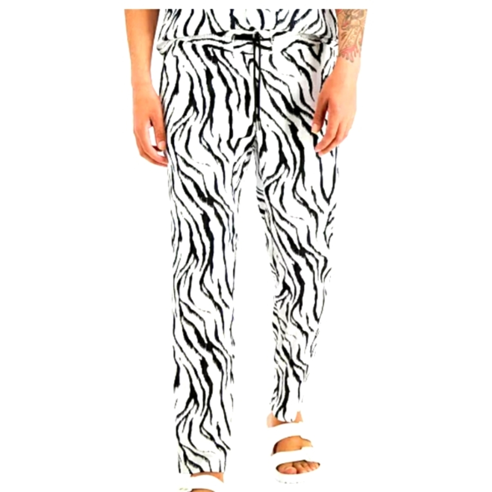 Men's Zebra Print Pull-On Pants, Created for Macy's!